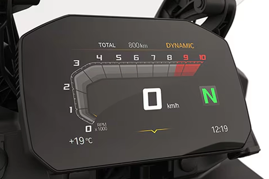 Tableau de bord digital de la BMW Motorrad F 800 GS
